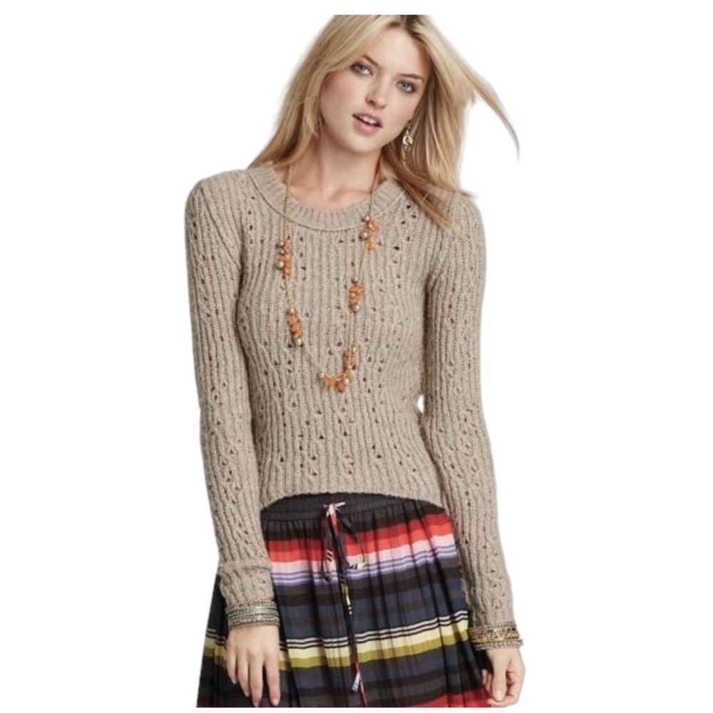 FREE PEOPLE Shrunken Vapor pullover sweater sz XS